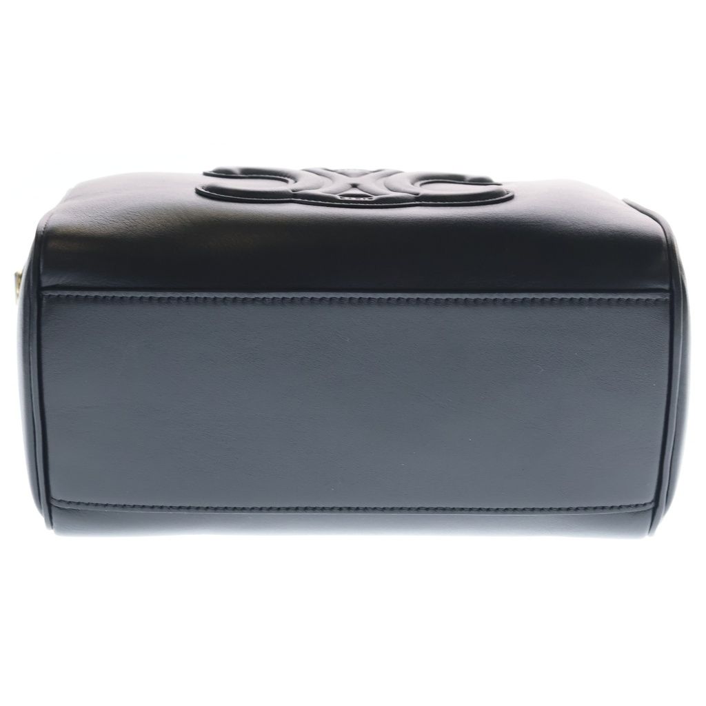 Celine Triomphe Smooth Calfskin Small Boston Bag Black — view 4