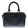 Celine Triomphe Smooth Calfskin Small Boston Bag Black