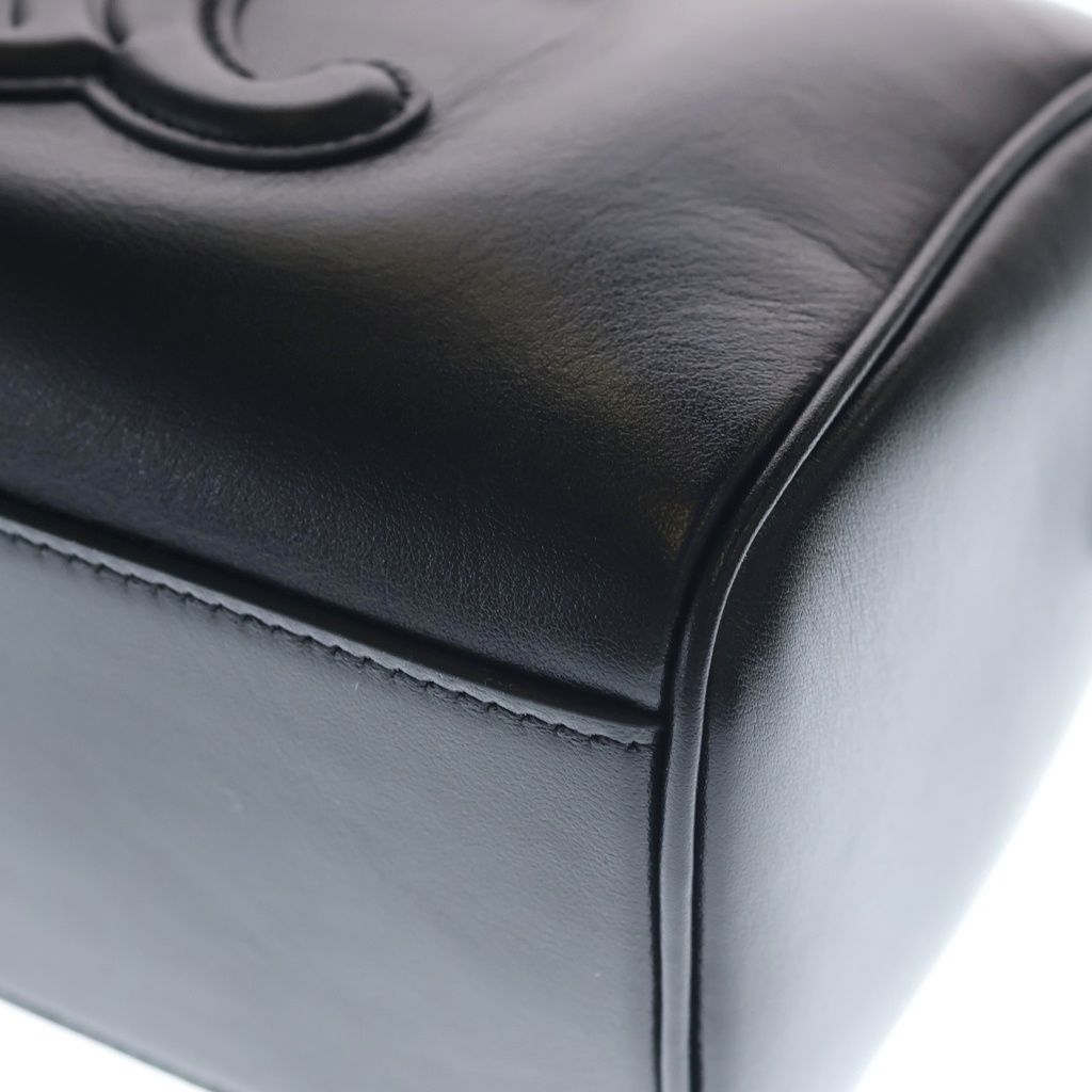 Celine Triomphe Smooth Calfskin Small Boston Bag Black — view 5