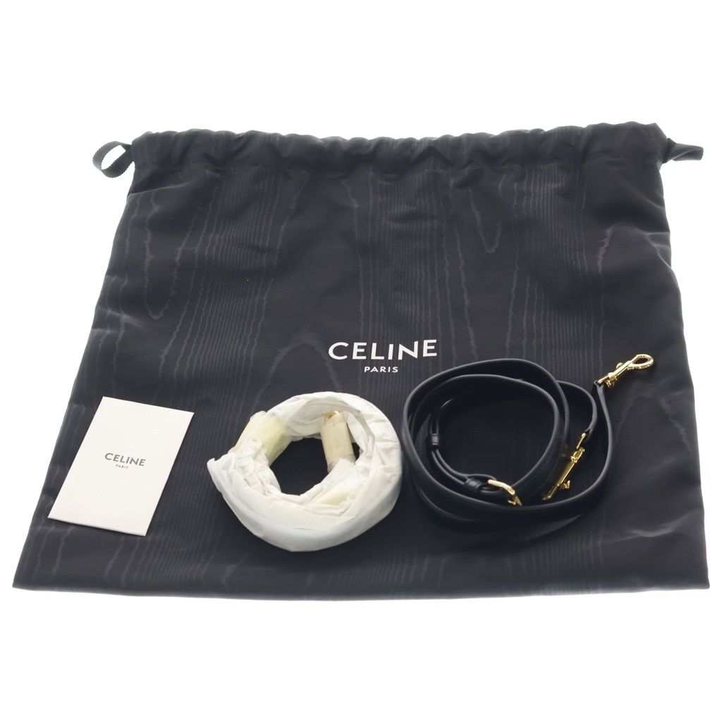 Celine Triomphe Smooth Calfskin Small Boston Bag Black — view 8