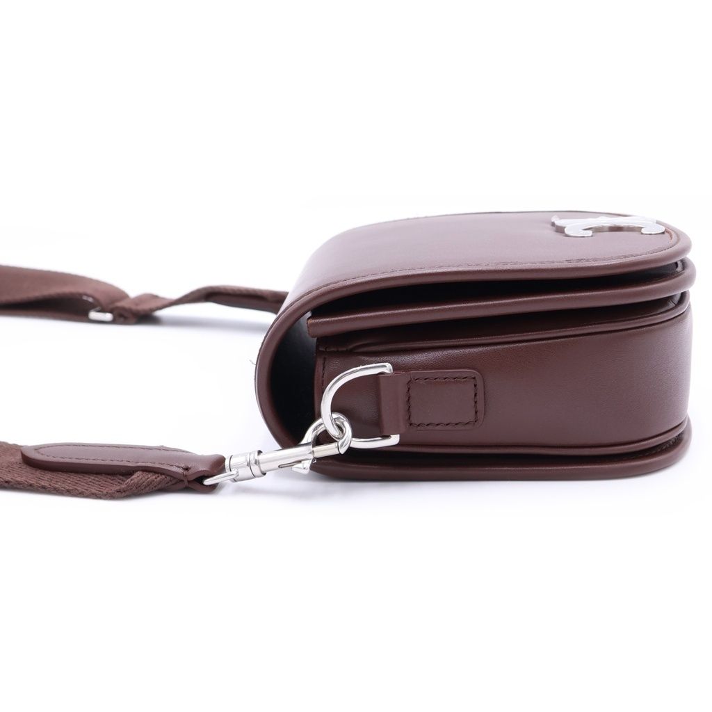 Celine Small Besace Strap Triomphe Small Shoulder Bag Brown — view 3