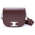 Celine Small Besace Strap Triomphe Small Shoulder Bag Brown