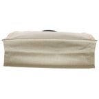 Saint Laurent Paris Rive Gauche Tote Canvas Leather Logo White Black Beige — view 4