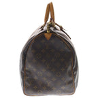 Louis Vuitton Monogram Keepall 50 Leather Boston Bag Brown — view 3