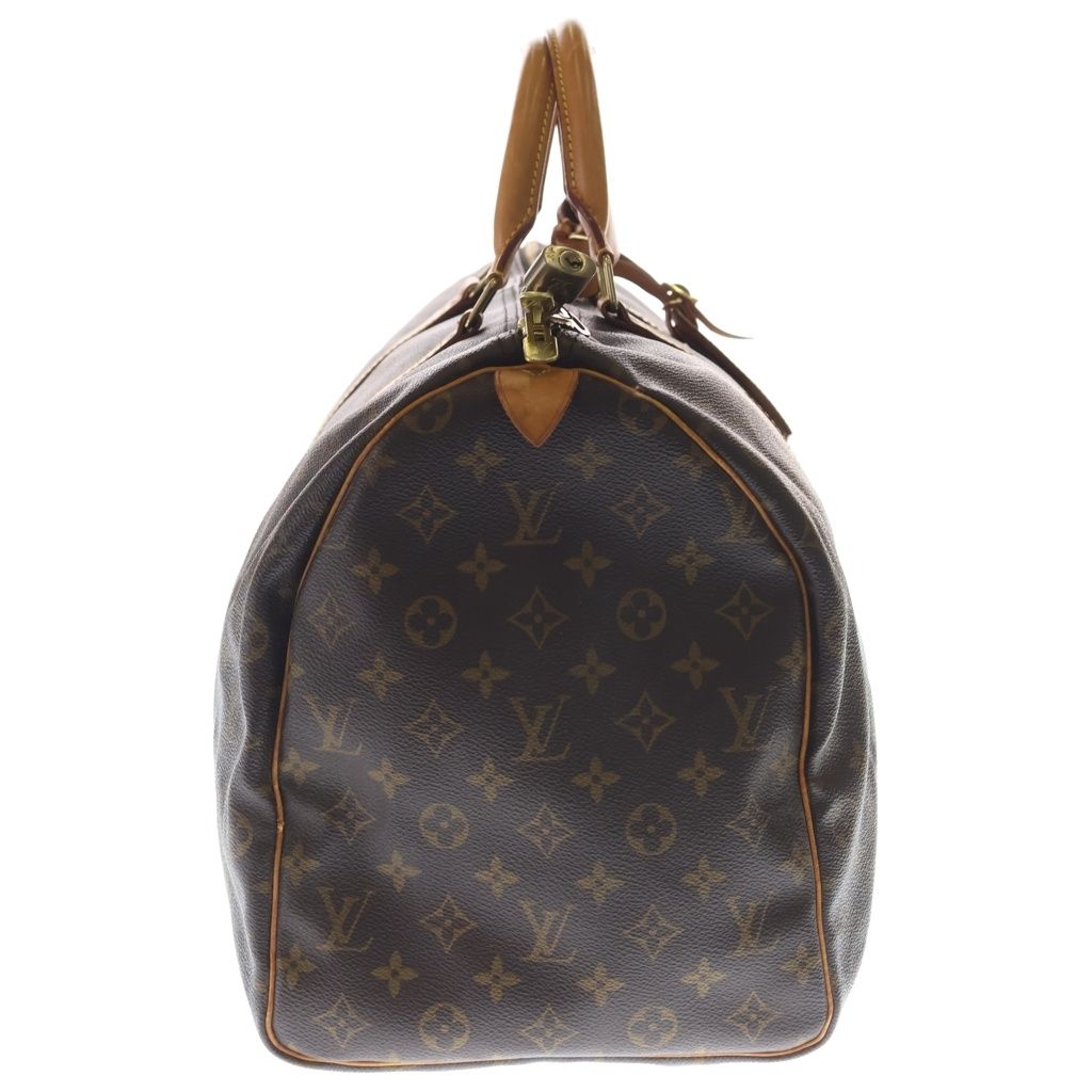Louis Vuitton Monogram Keepall 50 Leather Boston Bag Brown — view 3
