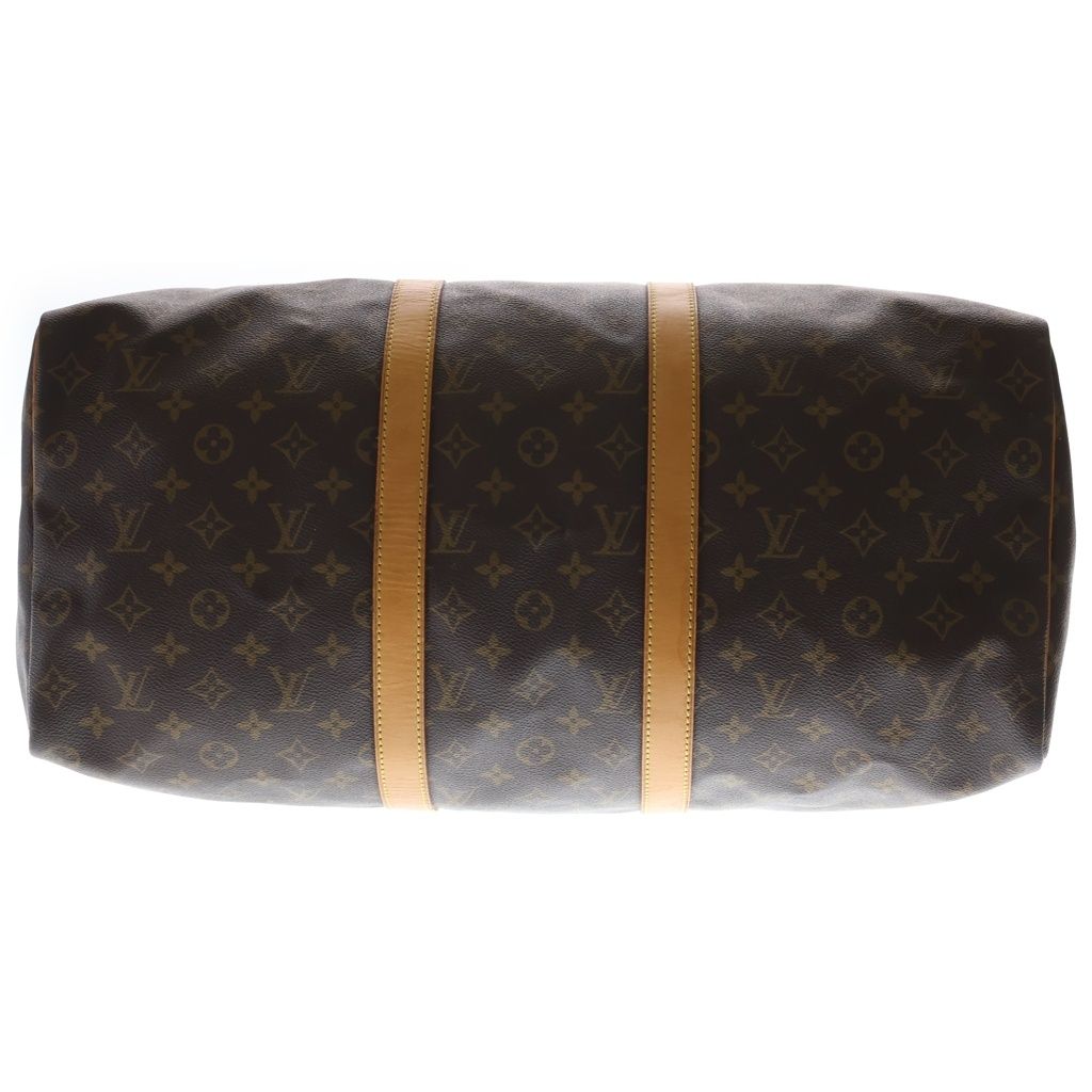 Louis Vuitton Monogram Keepall 50 Leather Boston Bag Brown — view 4