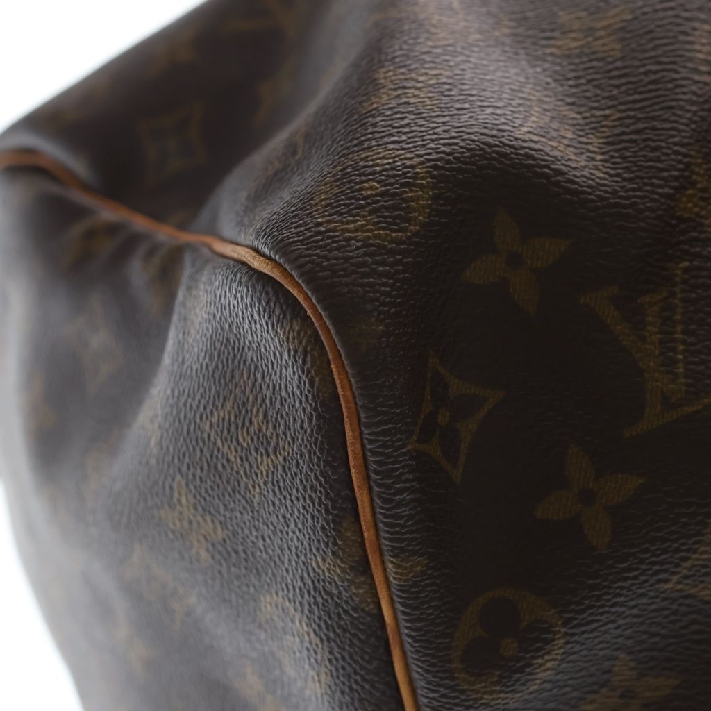 Louis Vuitton Monogram Keepall 50 Leather Boston Bag Brown — view 7