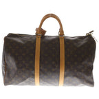 Louis Vuitton Monogram Keepall 50 Leather Boston Bag Brown — view 2