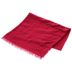 Hermes Cashmere Logo Large Shawl Scarf Fringe Pink