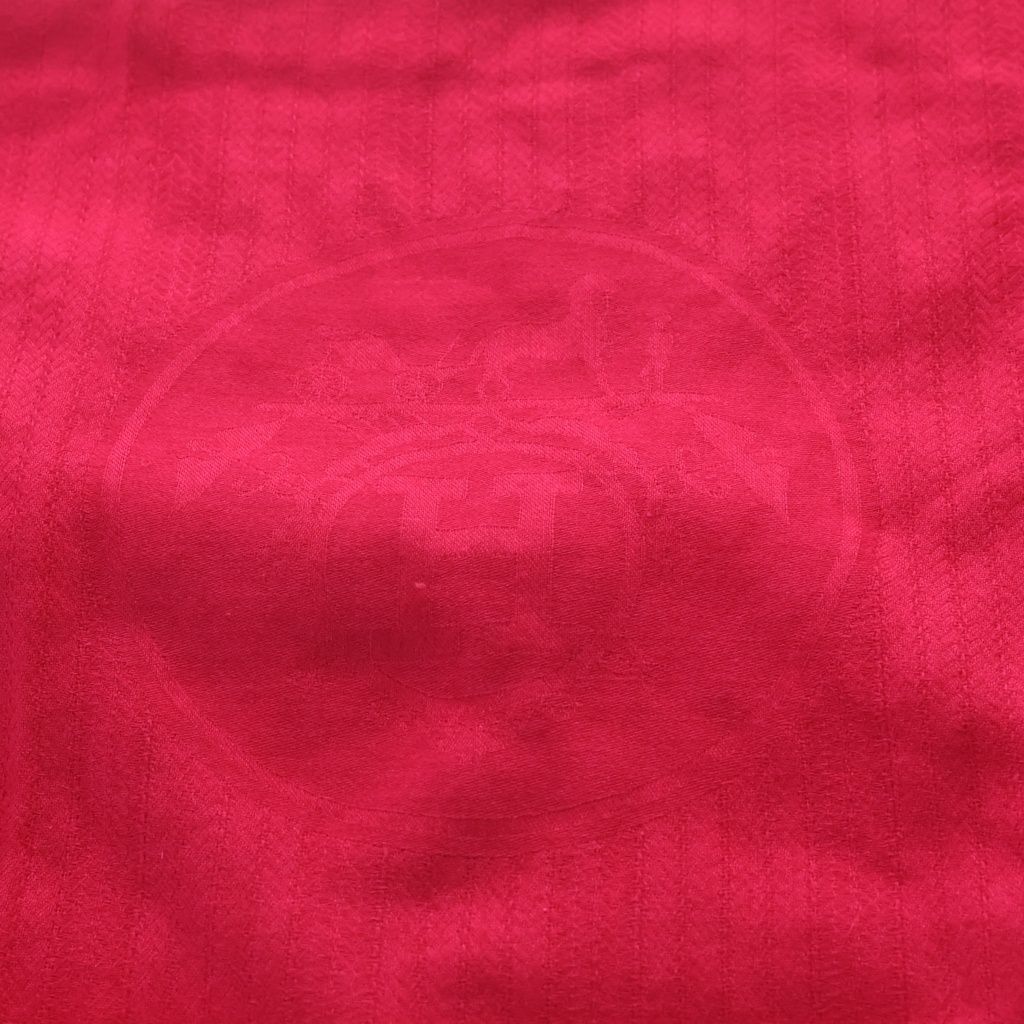 Hermes Cashmere Logo Large Shawl Scarf Fringe Pink — view 3