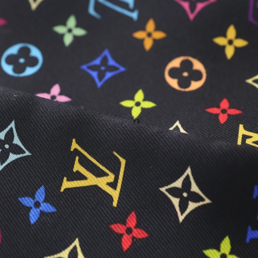 Louis Vuitton Monogram Multicolor Twill Scarf Bandeau Silk — view 4