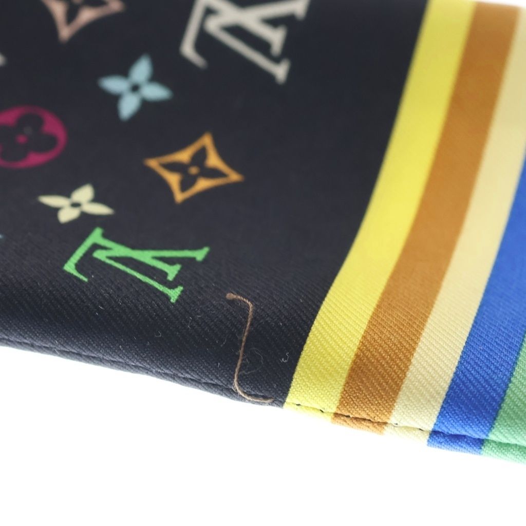 Louis Vuitton Monogram Multicolor Twill Scarf Bandeau Silk — view 5