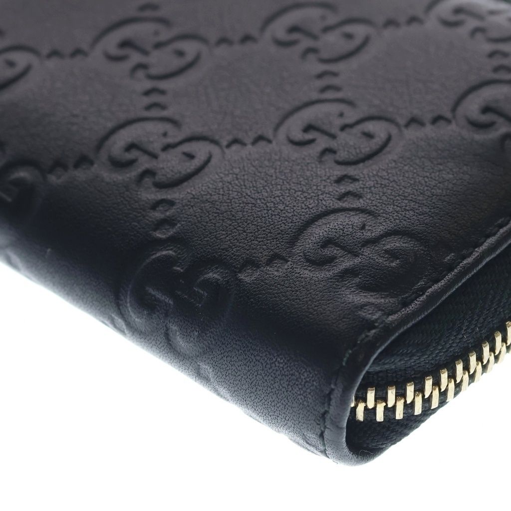 Gucci Guccissima Round Zip Coin Case Black — view 5