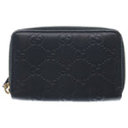 Gucci Guccissima Round Zip Coin Case Black