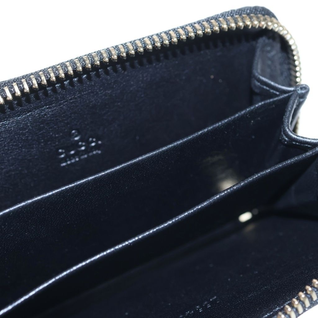 Gucci Guccissima Round Zip Coin Case Black — view 4