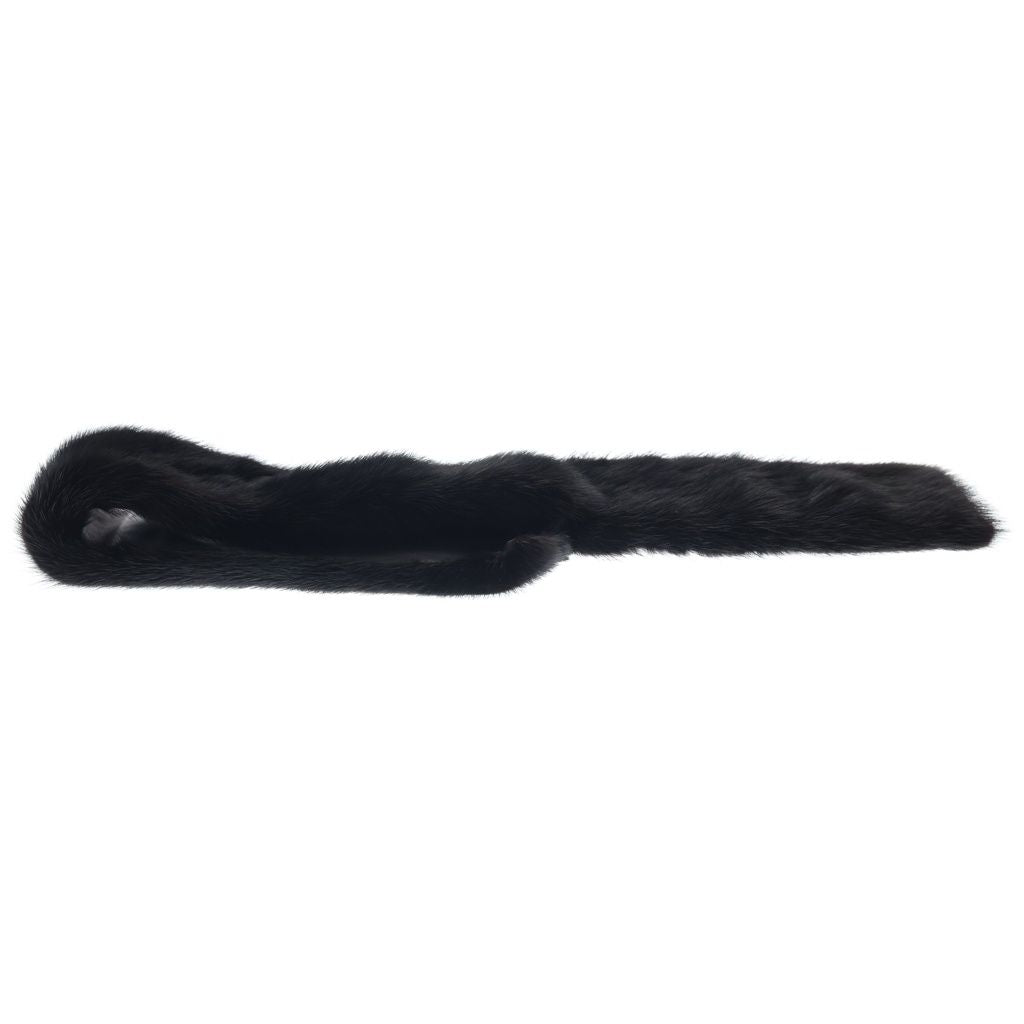 Loewe Tippet Scarf Mink Nappa Leather Dark Brown — view 3