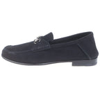 Gucci Horsebit Suede Leather Loafers Shoes Black