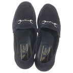 Gucci Horsebit Suede Leather Loafers Shoes Black — view 4