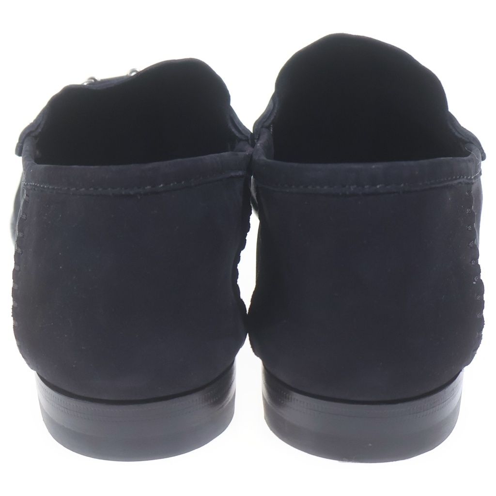 Gucci Horsebit Suede Leather Loafers Shoes Black — view 3