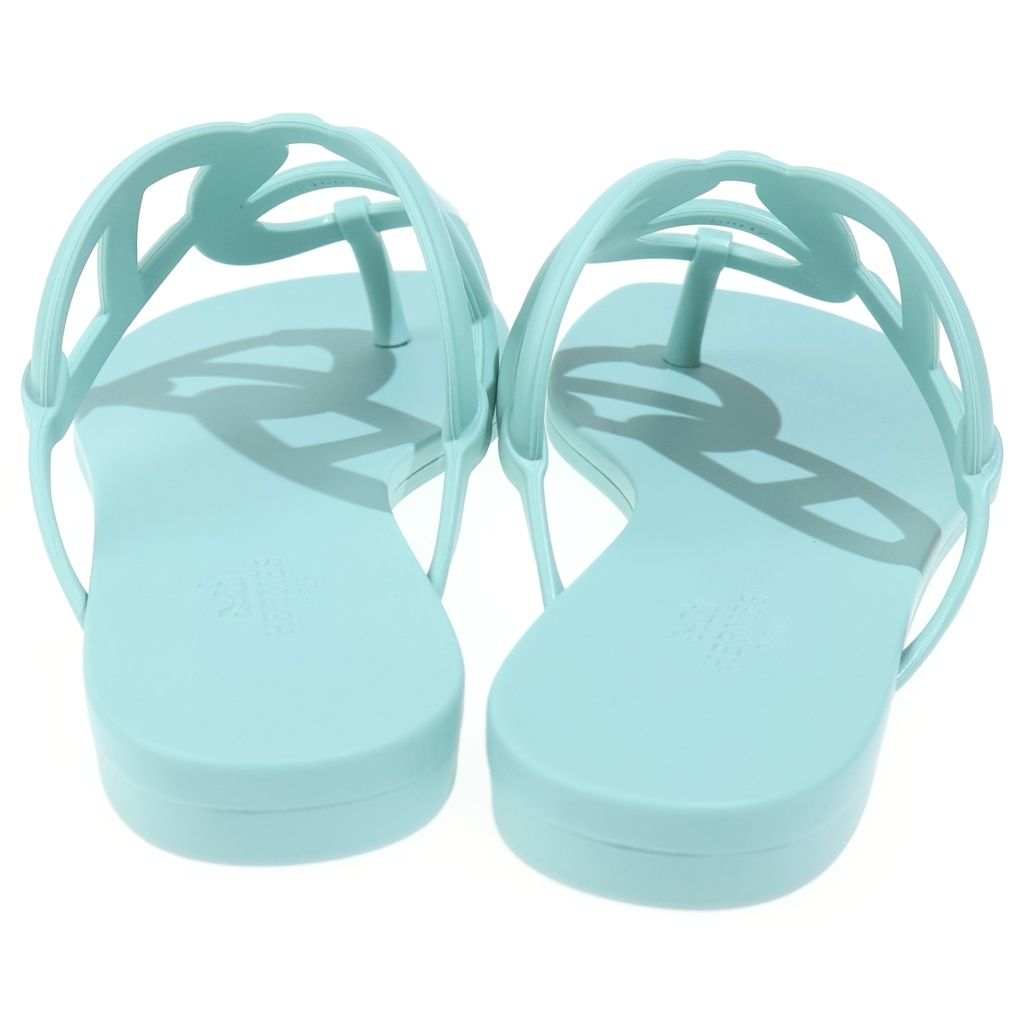 Hermes Egeri Ruba Chaine D'ancre Flat Sandals Shoes Light Blue — view 3