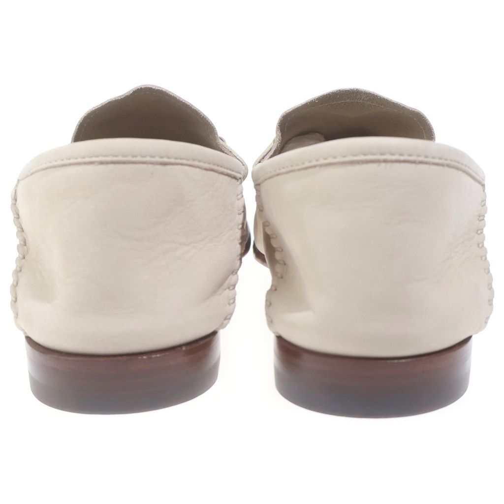 Gucci Horsebit Suede Leather Loafers Shoes Beige — view 3