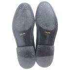 Celine Triomphe Logo Print Long Ankle Boots Black — view 5