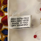 Chanel CC Logo Allover Print Silk Scarf Ivory — view 5