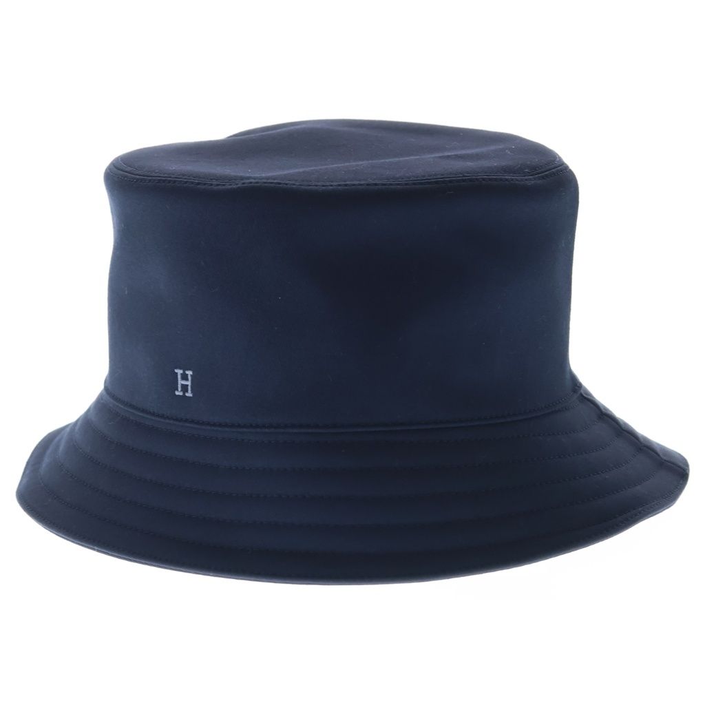 Hermes Red Drawer Bucket Hat Marine Cotton Navy