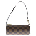 Louis Vuitton Damier Ebene Papillon 30 Leather Pouch Brown