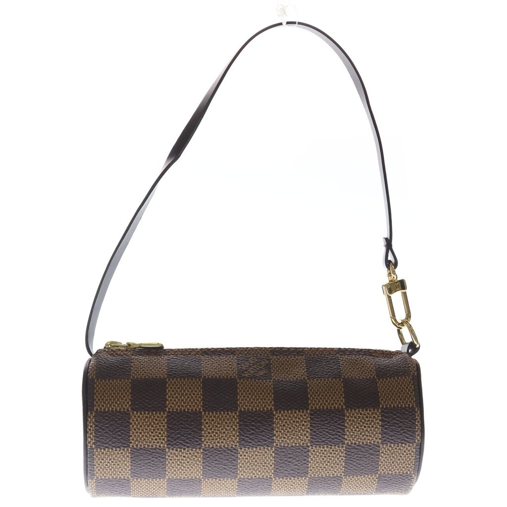 Louis Vuitton Damier Ebene Papillon 30 Leather Pouch Brown