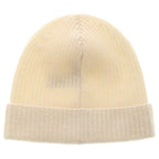 Celine Logo Embroidery Beanie Knit Cap Hat Ivory — view 2