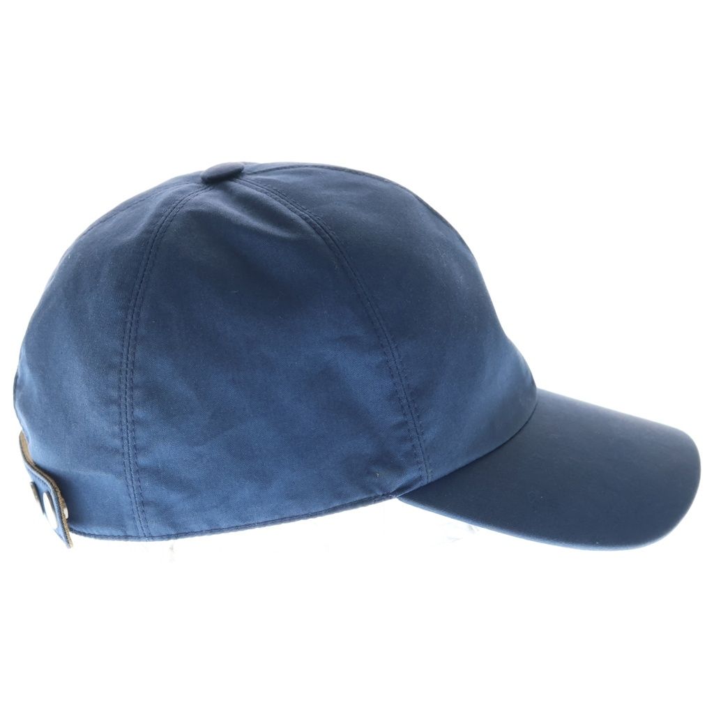 Hermes Logo Embroidery Baseball Cap Hat Navy — view 3