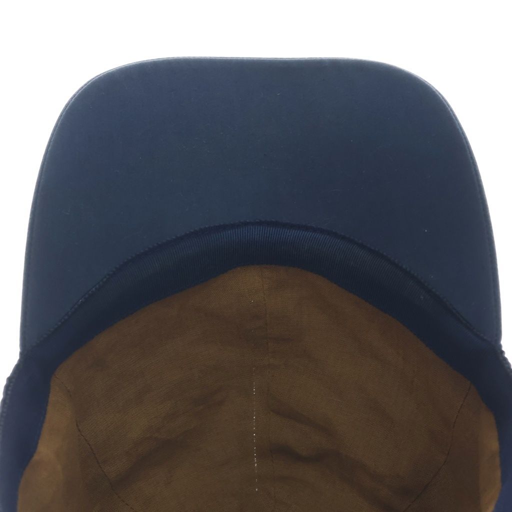 Hermes Logo Embroidery Baseball Cap Hat Navy — view 5