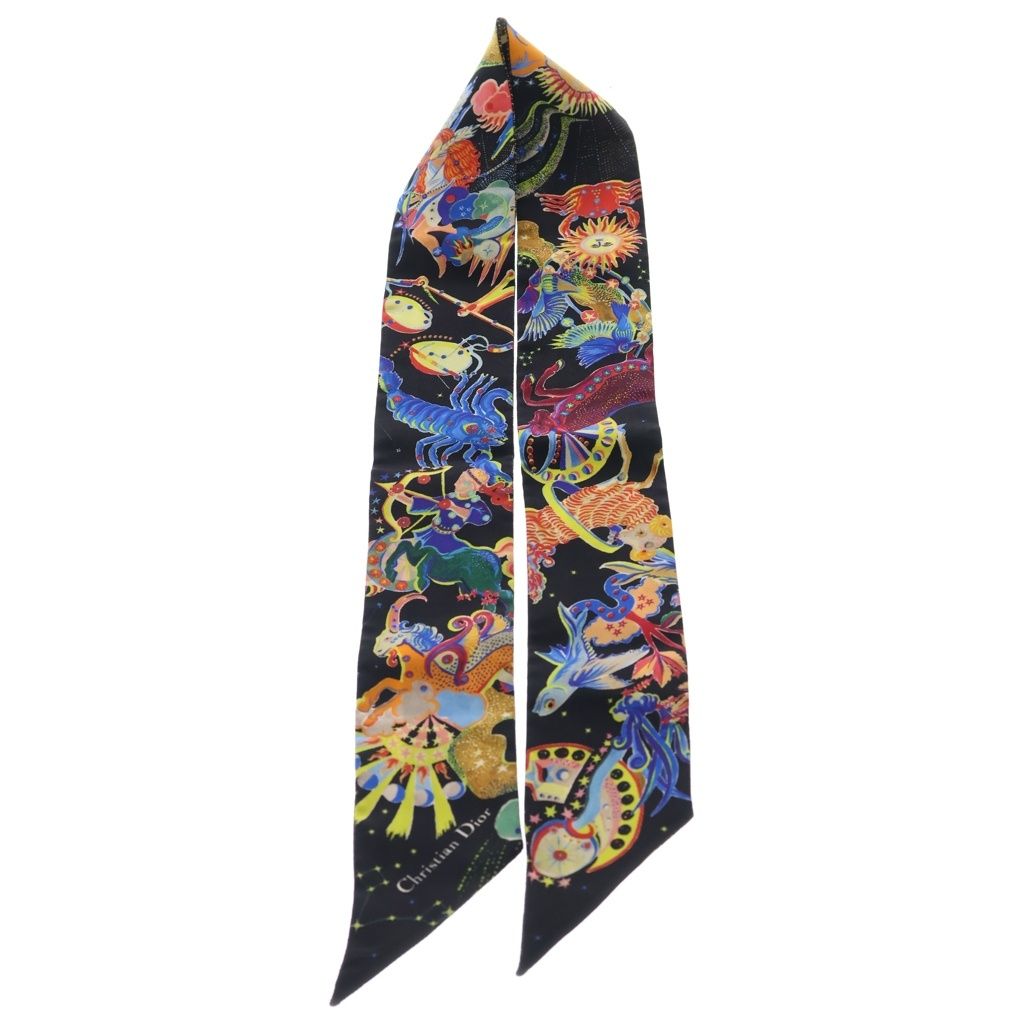 Dior All Over Pattern Mitzah Silk Scarf Multicolor — view 3