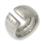 Chanel Logo Ring Silver