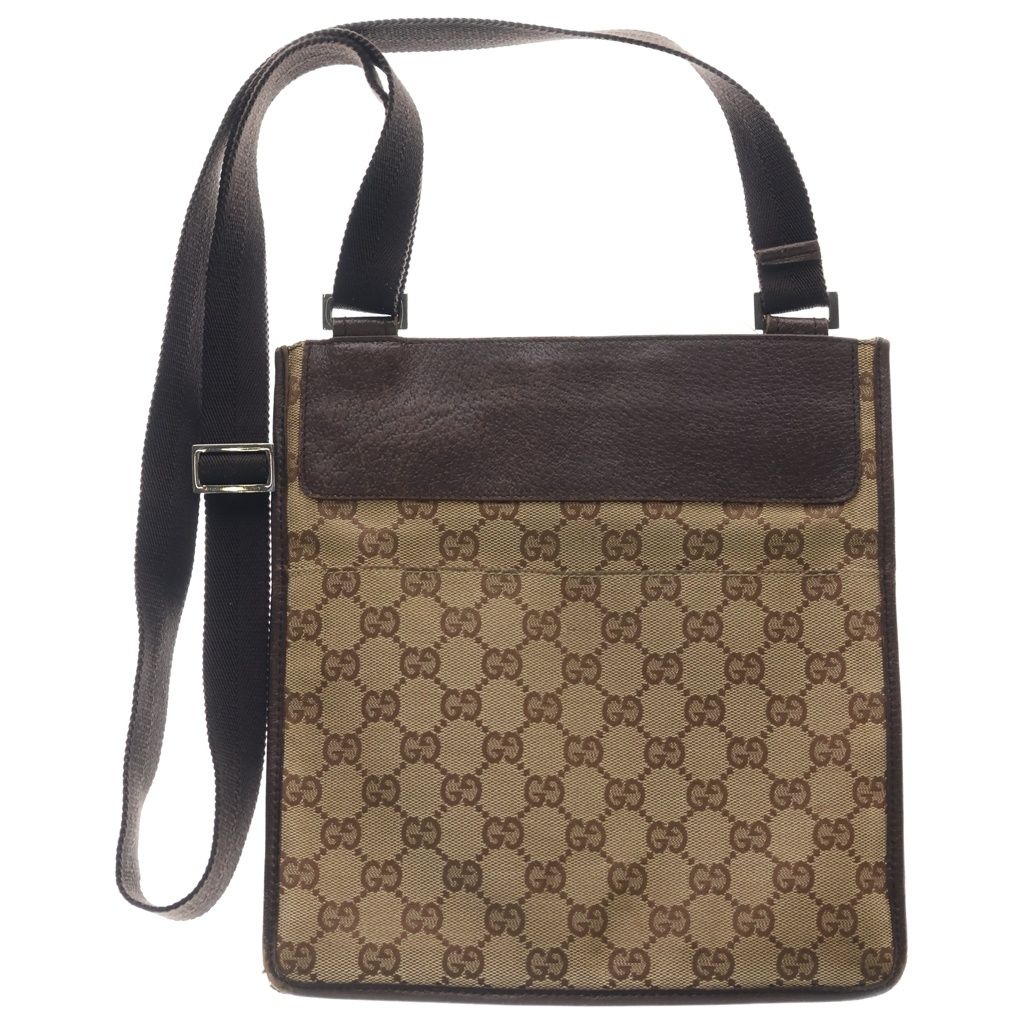 Gucci GG Canvas Shoulder Bag Brown — view 2
