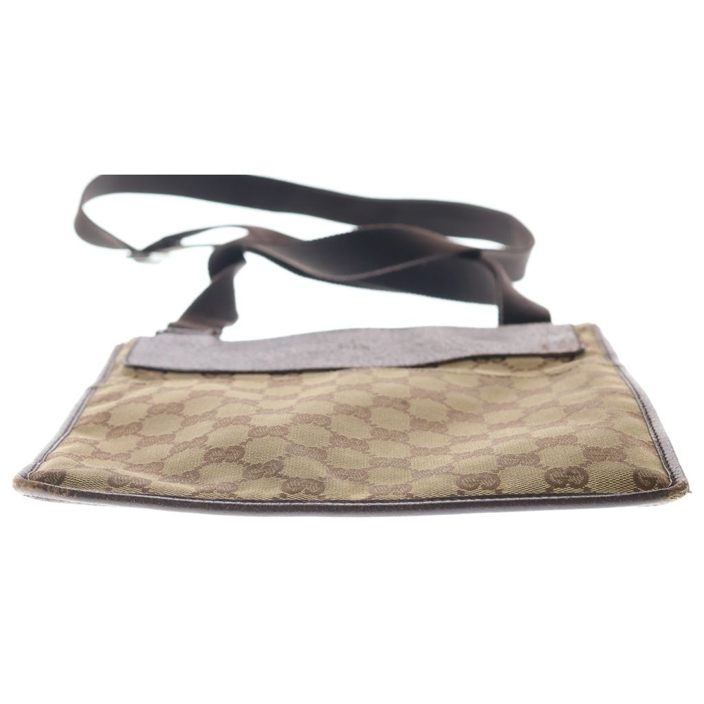 Gucci GG Canvas Shoulder Bag Brown — view 4