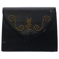 Saint Laurent Vintage Studded Clutch Black