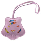 Hermes Tiger Petit Ash Bag Charm Purple Agneau Silk