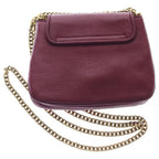 Gucci Double Chain Mini Shoulder Bag Wine Red Leather Gold — view 2