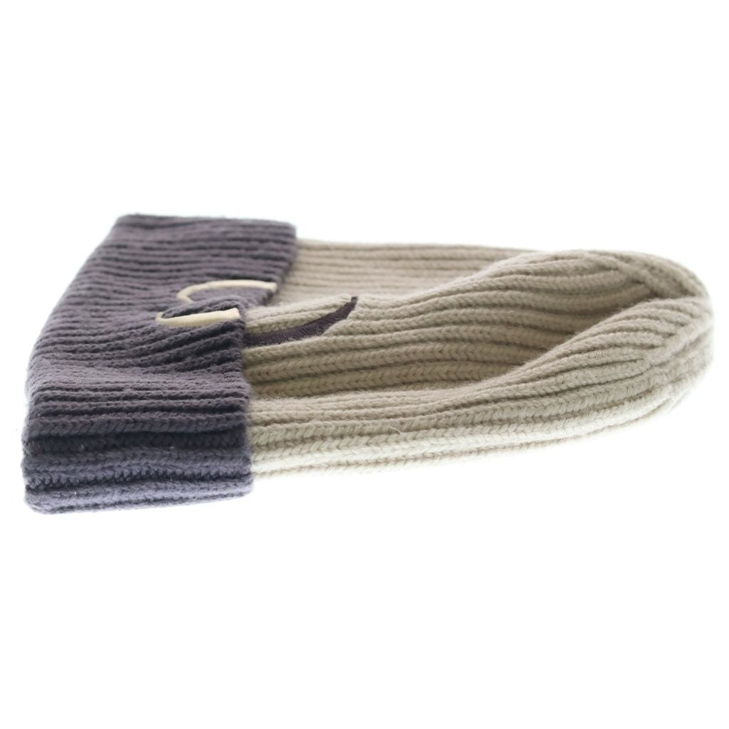 Dior CD Signature Wool Knit Cap Beanie Hat L Beige — view 4