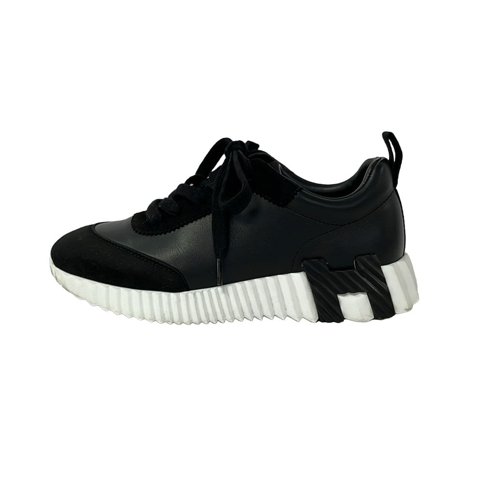 Hermes Sneakers 345 Black White Leather