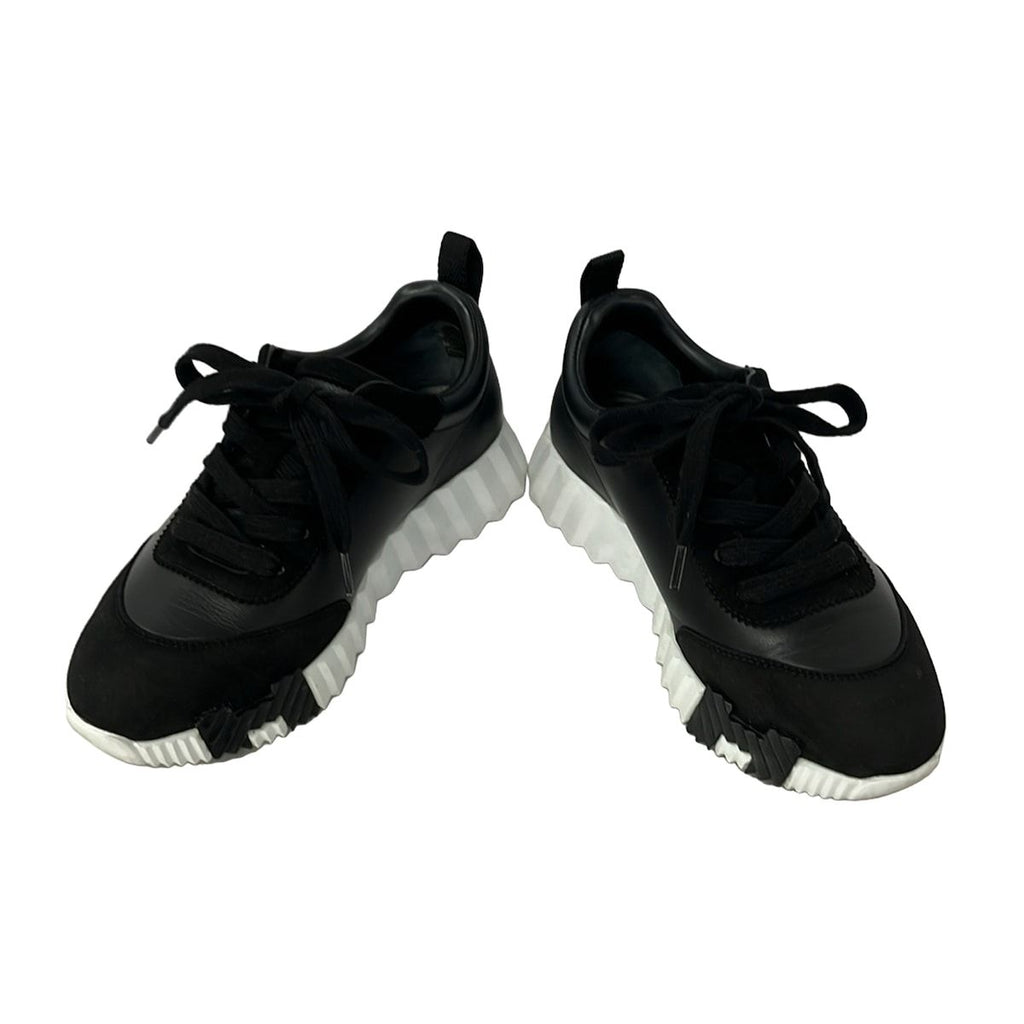 Hermes Sneakers 345 Black White Leather — view 2