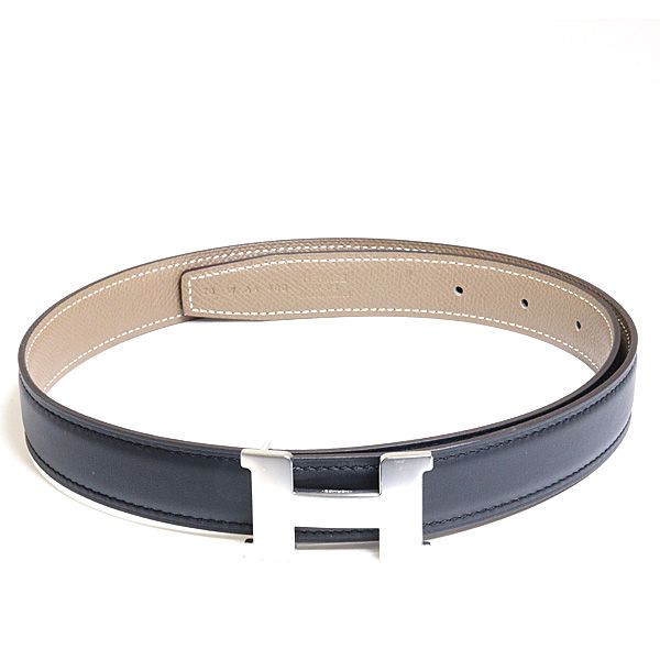 Hermes Belt Buckle Mini Constance & Leather 24 Black Etoupe 70