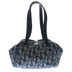 Dior Trotter Oblique Allover D Canvas Leather Jacquard Handbag Navy — view 2