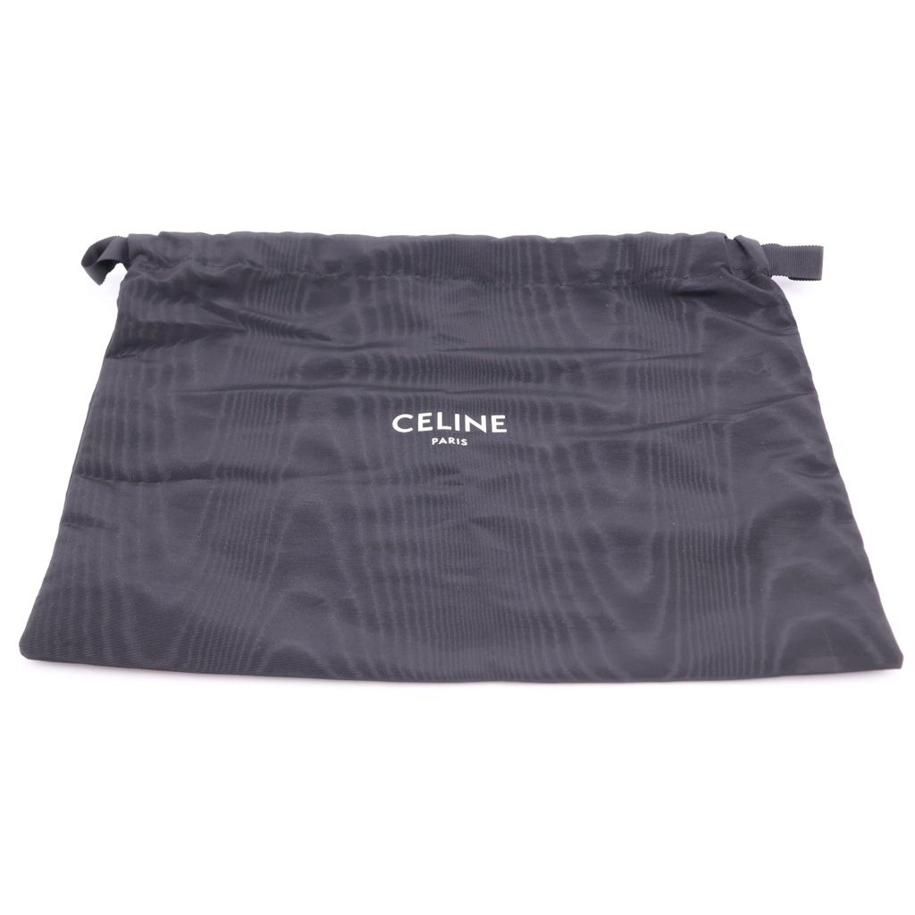 Celine Triomphe Vertical Cover Mini Shoulder Bag White Brown Leather Gold — view 8