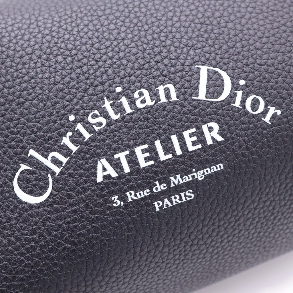 Dior Atelier Lola Shoulder Bag Black Leather Silver — view 6