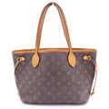 Louis Vuitton Monogram Neverfull PM Tote Brown Leather Gold
