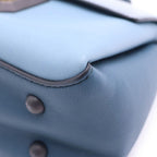 Bottega Veneta Piazza 2-Way Mini Shoulder Bag Light Blue Bicolor Leather Gold — view 5