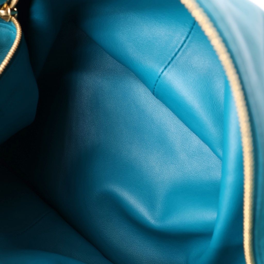Bottega Veneta Double Knot Mini Bag Turquoiseblue Leather Gold — view 7